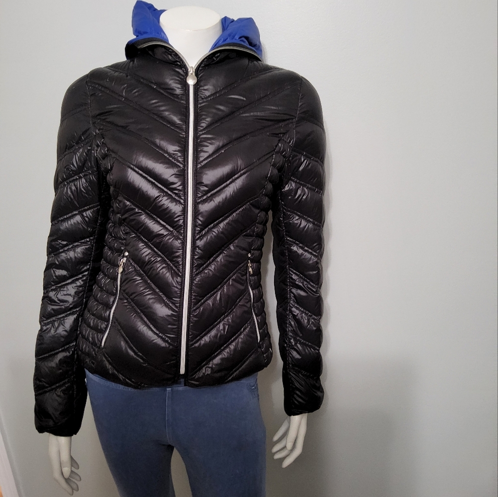 Laundry By Shelli Segal Quilted Puffer Jacket-Black/Small